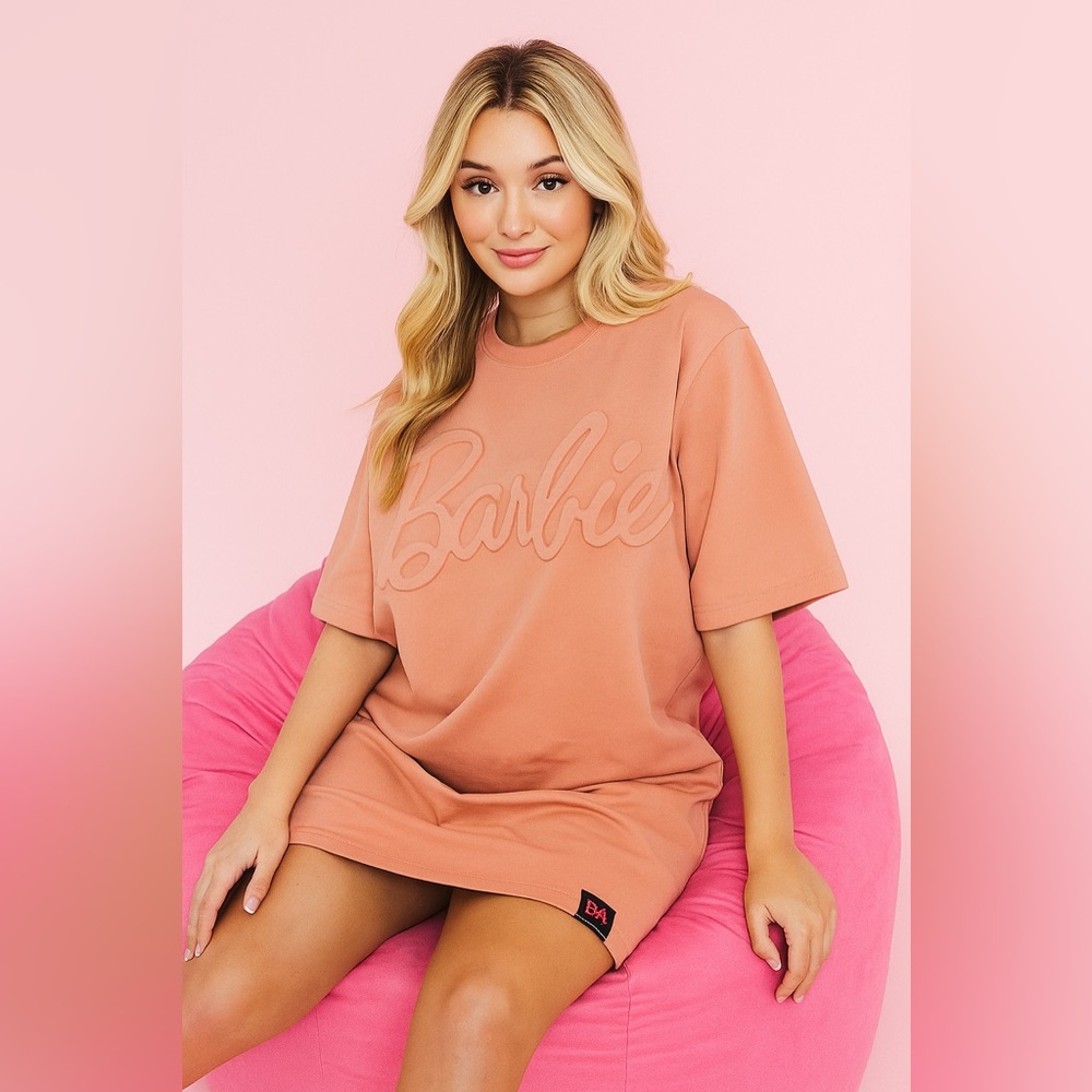 Barbie Peach Oversized Mini Dress